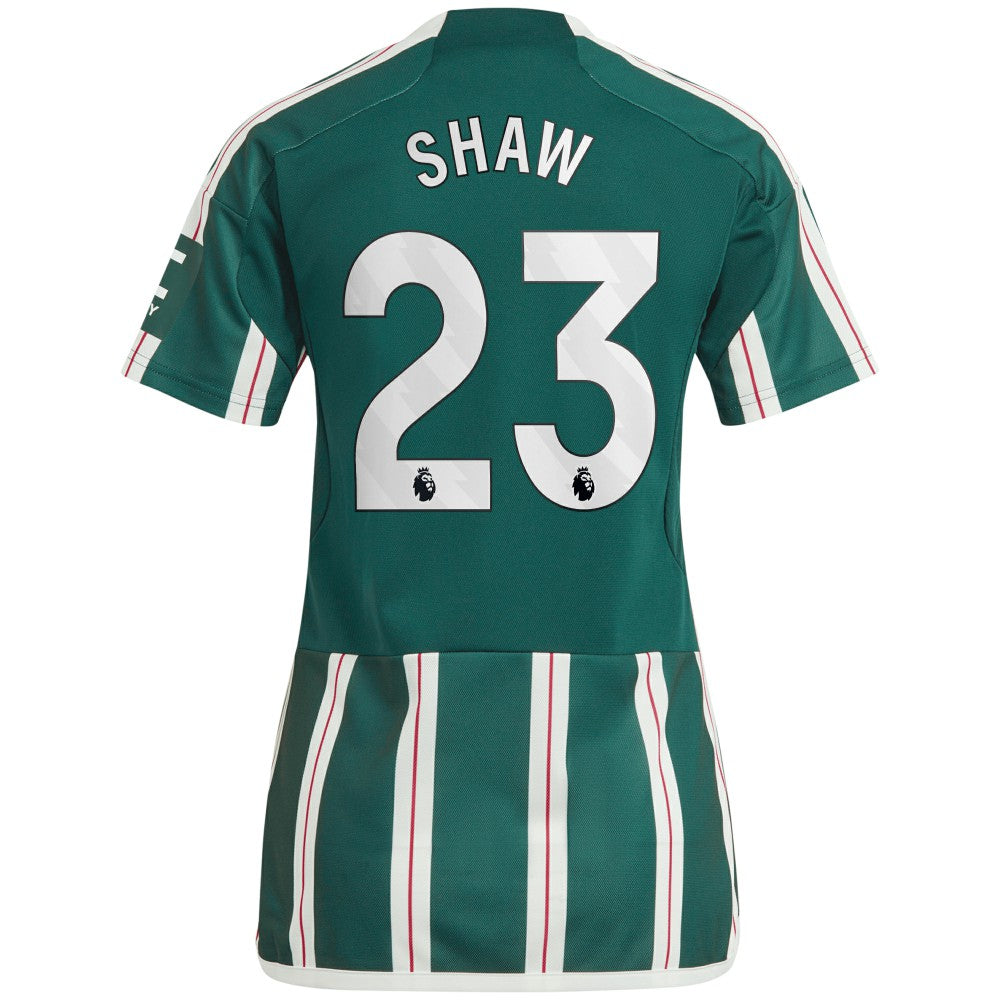 Adidas - Luke Shaw Manchester United Women's 2023/24 Away Replica Player Jersey - Green