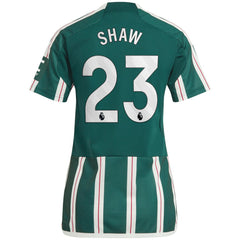 Adidas - Luke Shaw Manchester United Women's 2023/24 Away Replica Player Jersey - Green