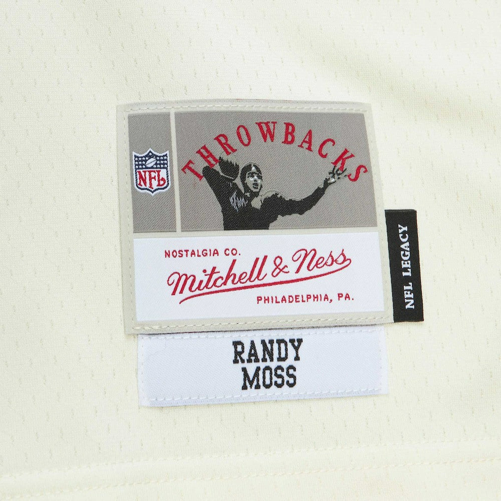 Randy Moss Minnesota Vikings Chainstitch Legacy Jersey - Cream - Mitchell & Ness