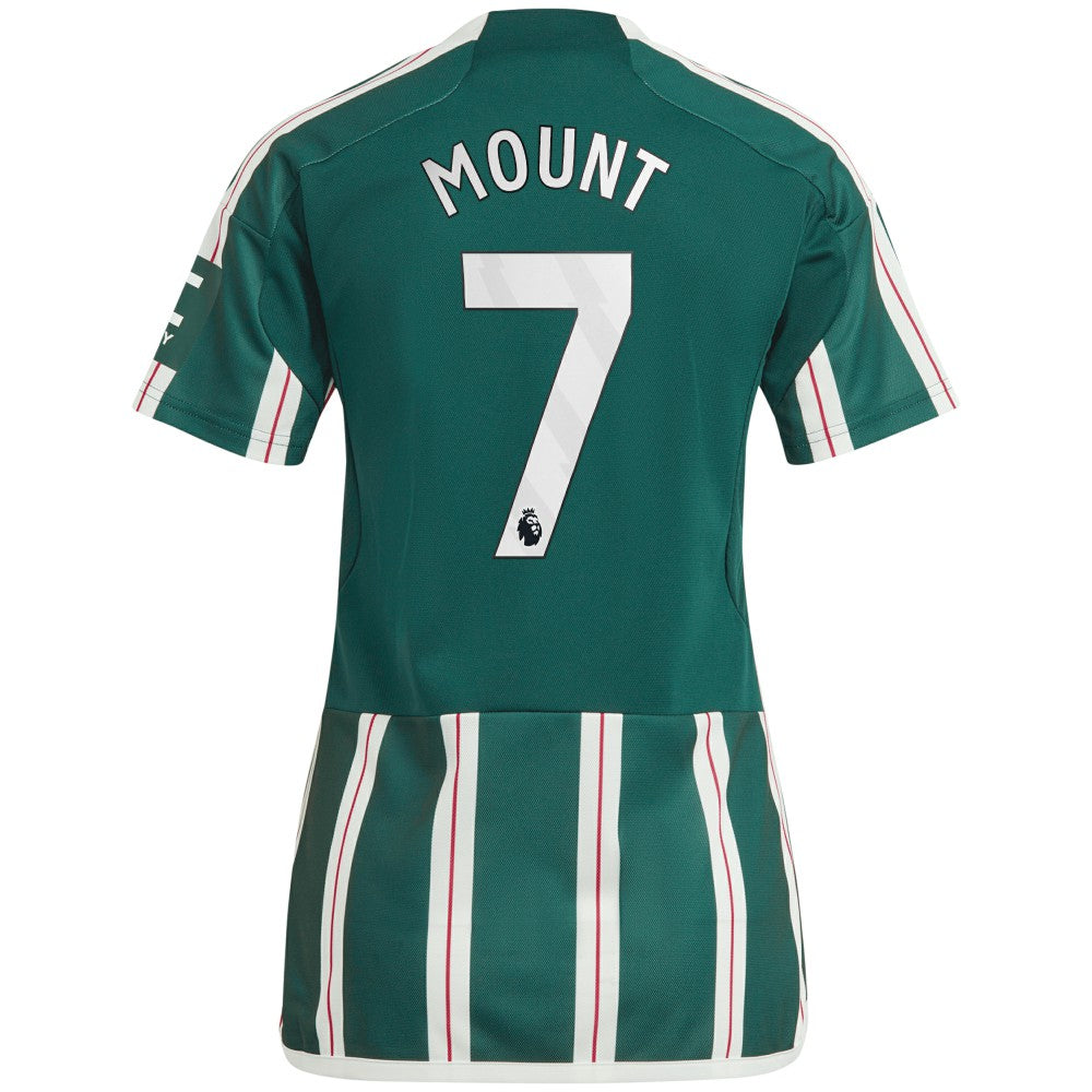 Adidas - Mason Mount Manchester United Women's 2023/24 Away Replica Player Jersey - Green