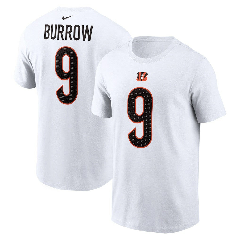 Joe Burrow Cincinnati Bengals Player Name & Number T-Shirt - White - Nike