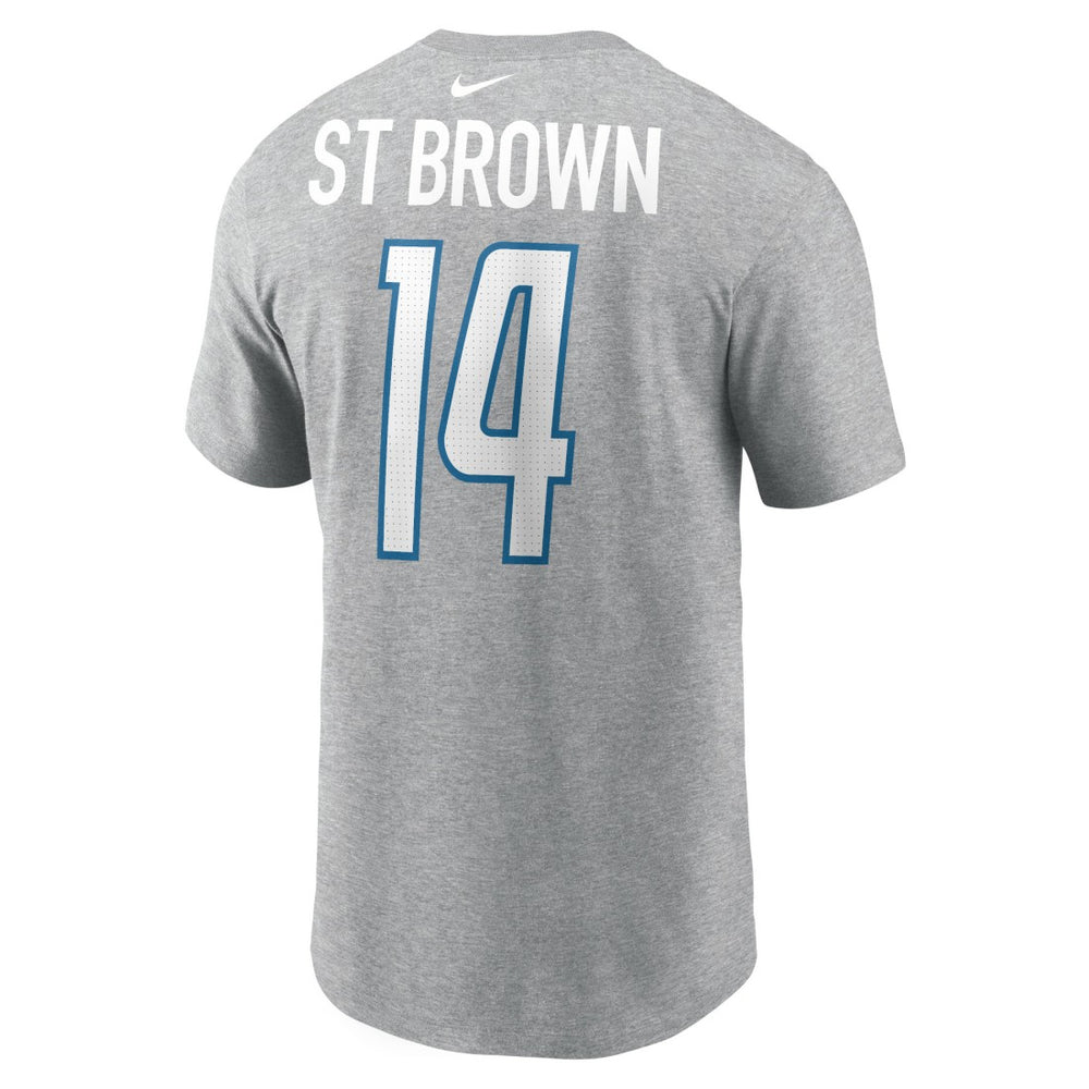 Amon-Ra St. Brown Detroit Lions Player Name & Number T-Shirt - Gray - Nike
