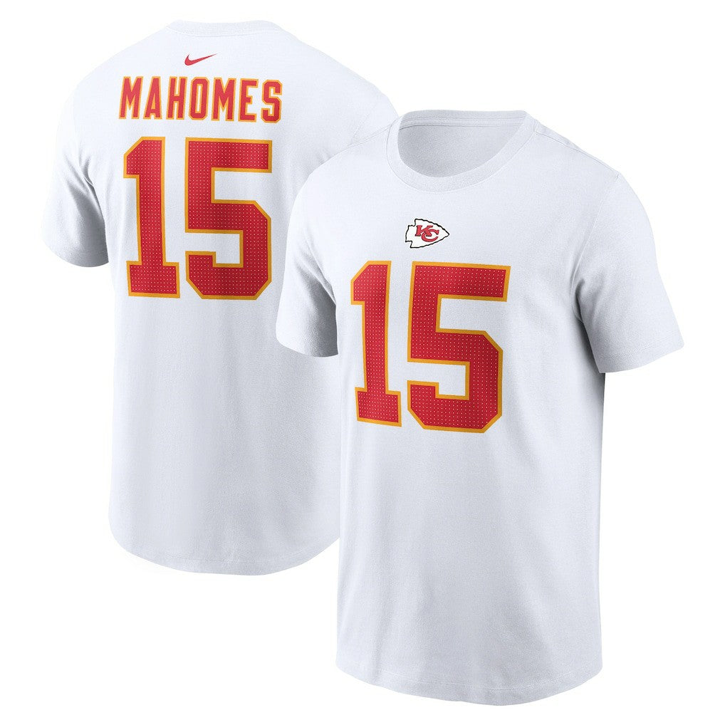 Patrick Mahomes Kansas City Chiefs Player Name & Number T-Shirt - White - Nike