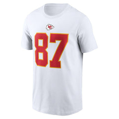 Travis Kelce Kansas City Chiefs Player Name & Number T-Shirt - White - Nike