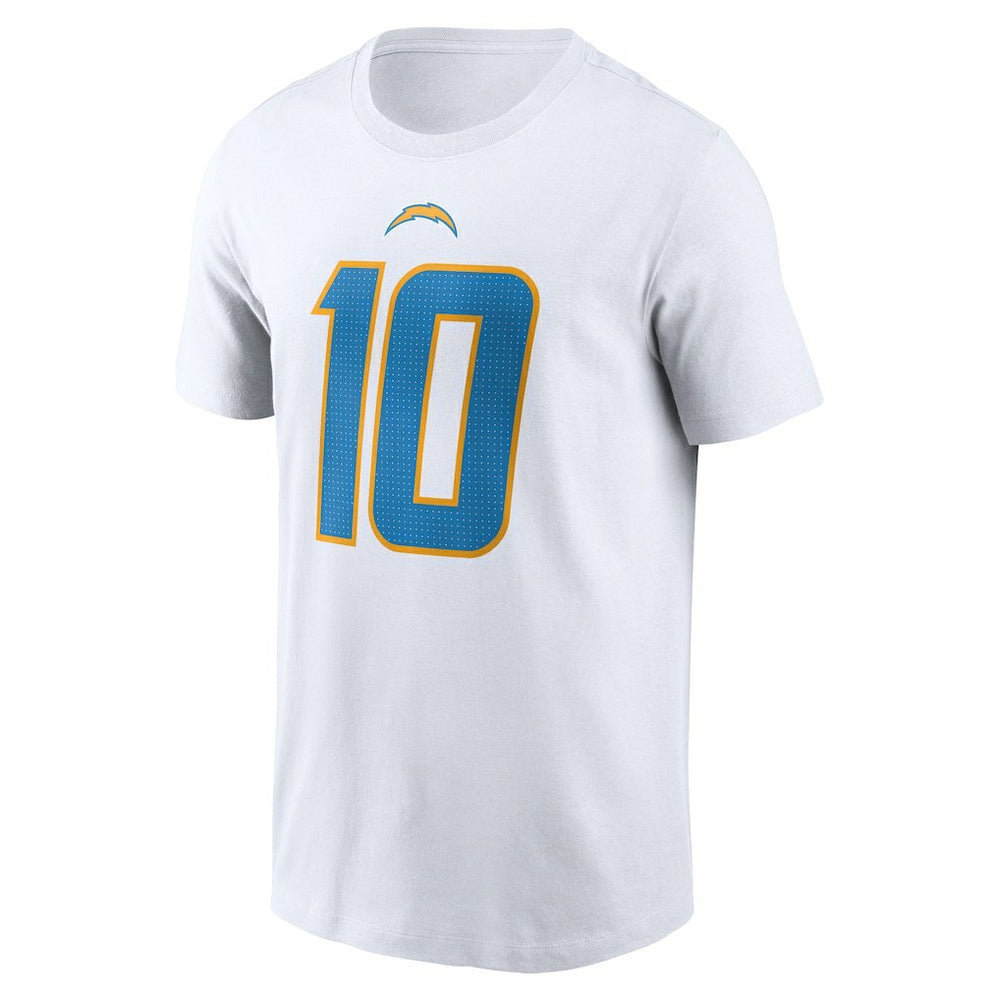 Justin Herbert Los Angeles Chargers Player Name & Number T-Shirt - White - Nike