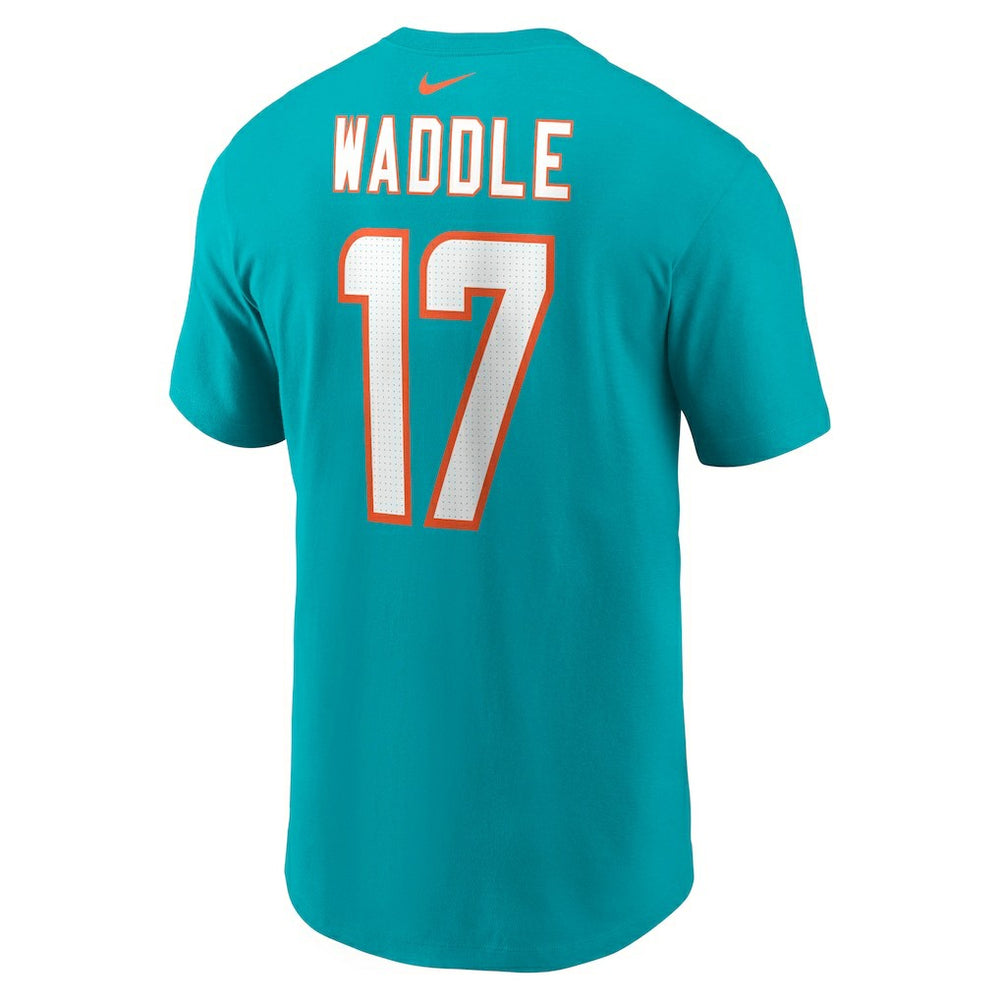 Jaylen Waddle Miami Dolphins Player Name & Number T-Shirt - Aqua - Nike