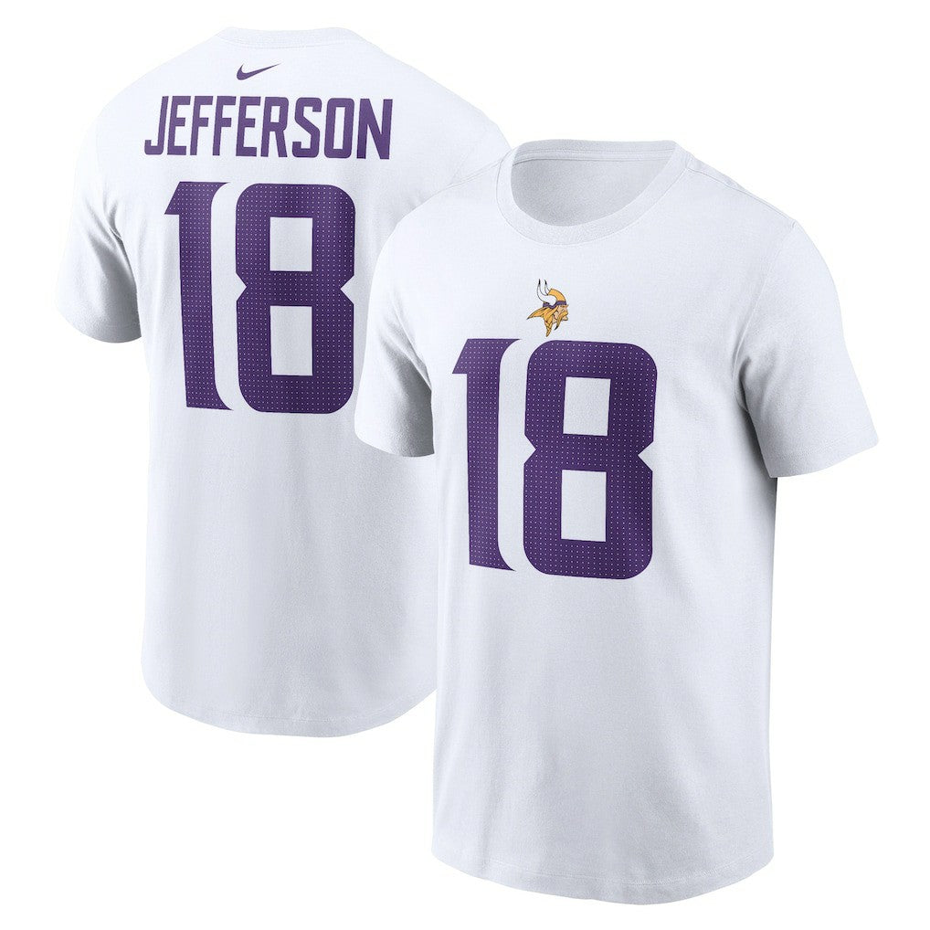 Justin Jefferson Minnesota Vikings Player Name & Number T-Shirt - White - Nike