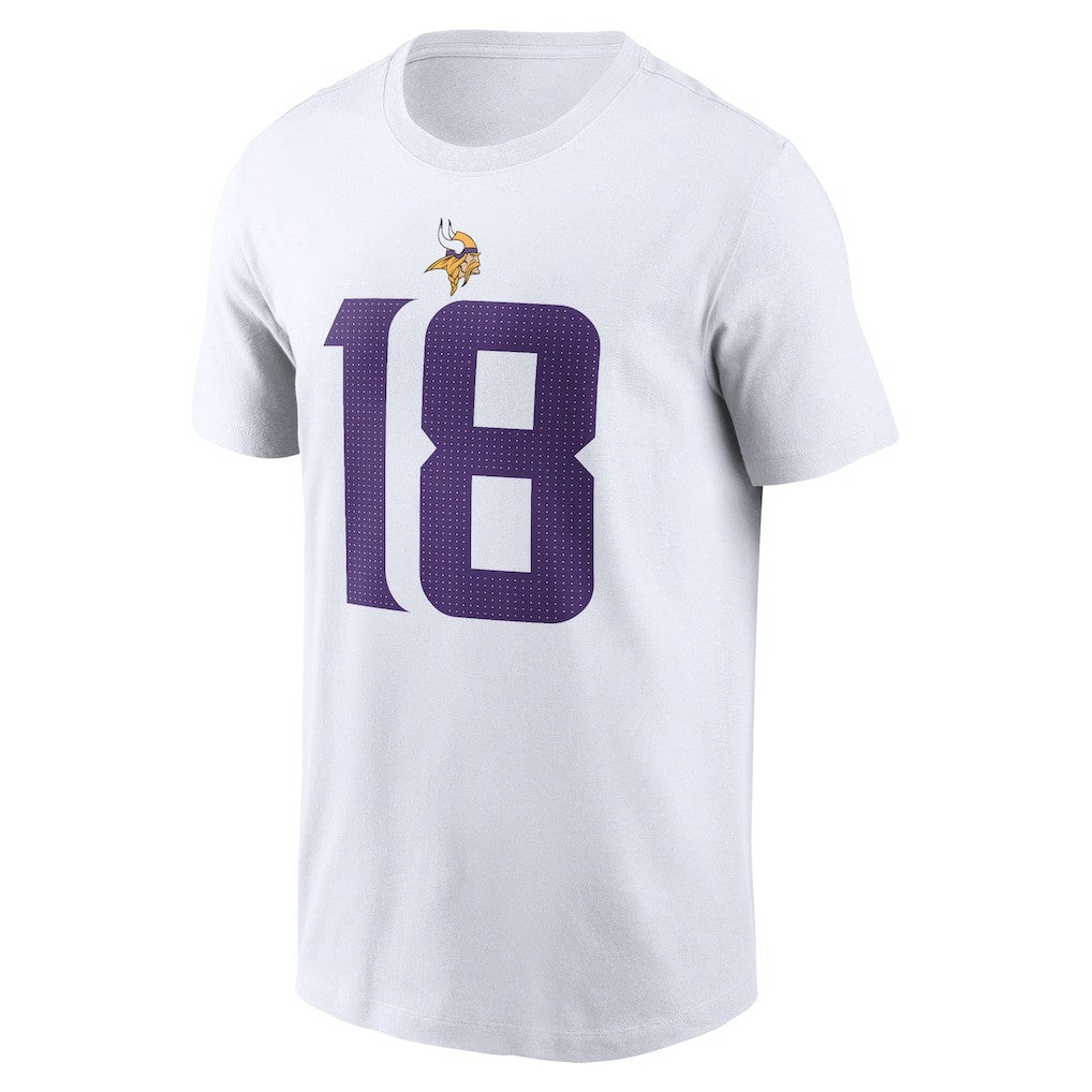 Justin Jefferson Minnesota Vikings Player Name & Number T-Shirt - White - Nike