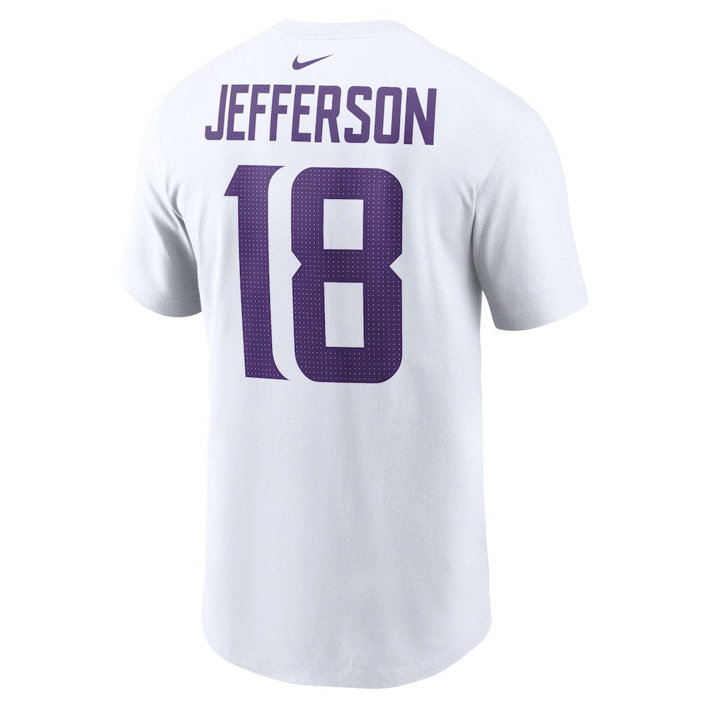 Justin Jefferson Minnesota Vikings Player Name & Number T-Shirt - White - Nike