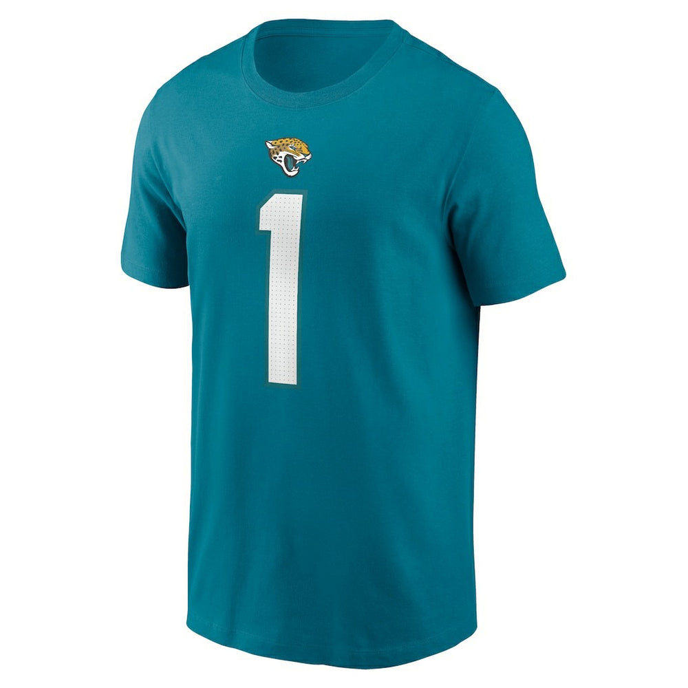 Travis Etienne Jacksonville Jaguars Player Name & Number T-Shirt - Teal - Nike