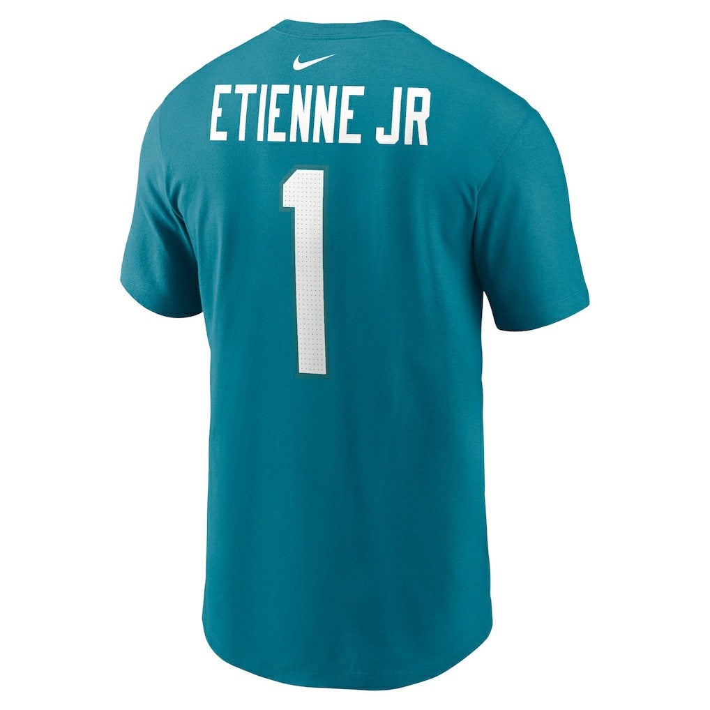 Travis Etienne Jacksonville Jaguars Player Name & Number T-Shirt - Teal - Nike