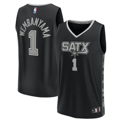 Fanatics Victor Wembanyama San Antonio Spurs Youth Fast Break Player Jersey Statement Edition Black