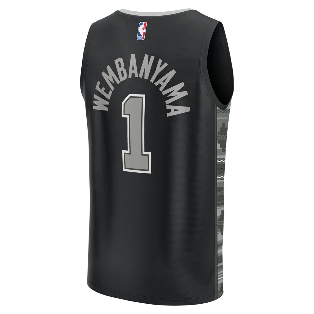 Fanatics Victor Wembanyama San Antonio Spurs Youth Fast Break Player Jersey Statement Edition Black