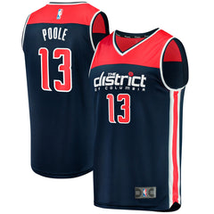 Fanatics Jordan Poole Washington Wizards Youth Fast Break Player Jersey Statement Edition Navy