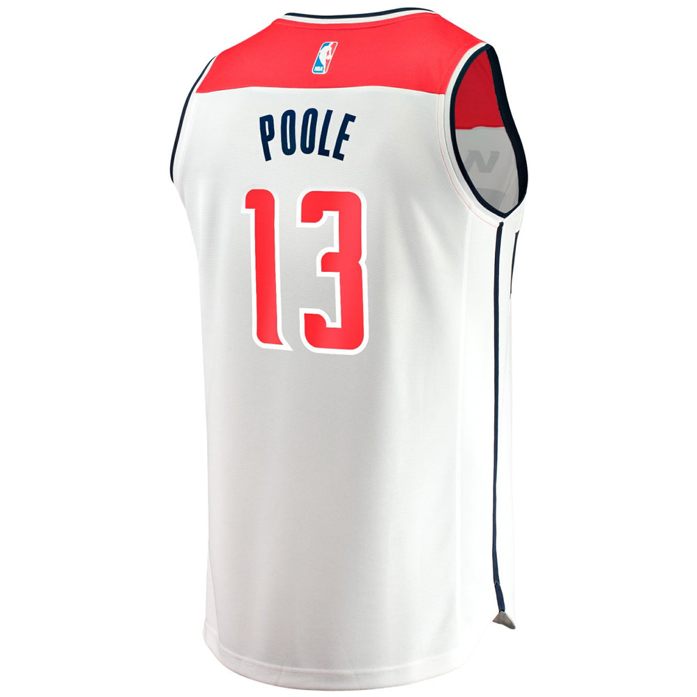 Fanatics Jordan Poole Washington Wizards Youth Fast Break Player Jersey Association Edition White