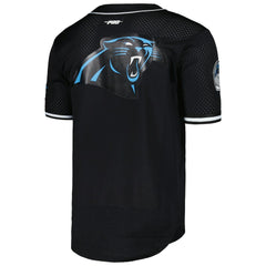 Bryce Young Carolina Panthers Pro Standard Mesh Baseball Button-Up T-Shirt - Black - NFL