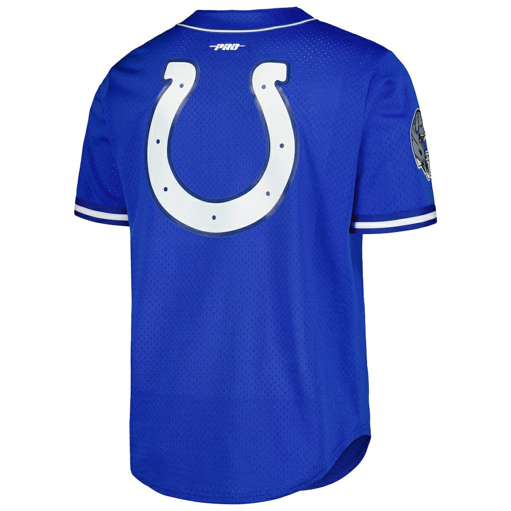 Anthony Richardson Indianapolis Colts Pro Standard Mesh Baseball Button-Up T-Shirt - Royal - NFL