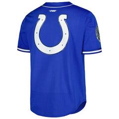 Anthony Richardson Indianapolis Colts Pro Standard Mesh Baseball Button-Up T-Shirt - Royal - NFL