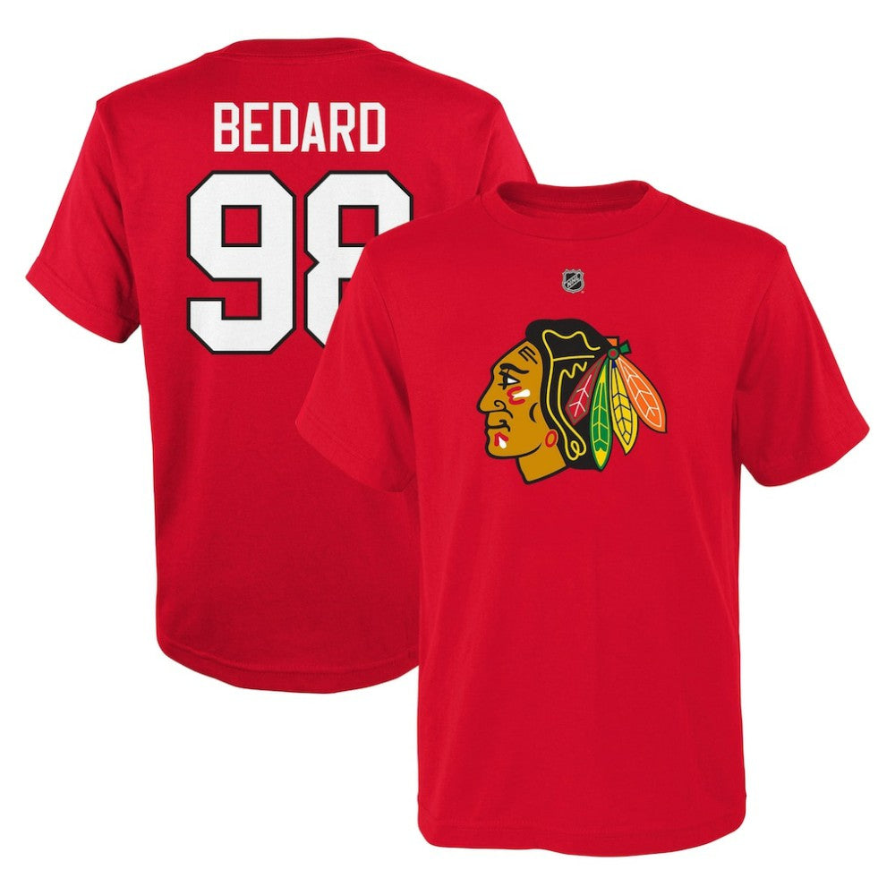 Connor Bedard Chicago Blackhawks Preschool Authentic Stack Name & Number T-Shirt - Red | NHL discount