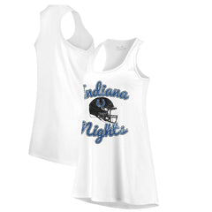 Indianapolis Colts Majestic Threads Women's Indiana Nights Alternate Racerback Tank Top - White - NFL