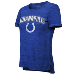 Indianapolis Colts Majestic Threads Women's Indiana Nights Alternate Tri-Blend Boyfriend T-Shirt - Heather Blue - NFL