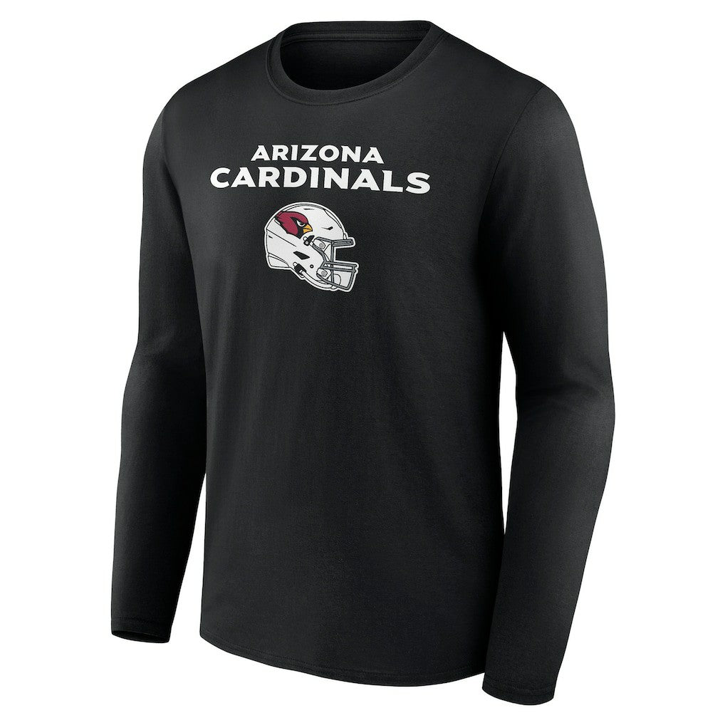 Arizona Cardinals Personalized Name & Number Team Wordmark Long Sleeve T-Shirt - Black - NFL