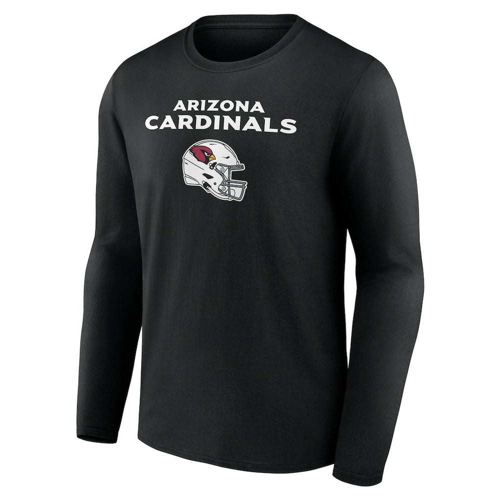 Arizona Cardinals Personalized Name & Number Team Wordmark Long Sleeve T-Shirt - Black - NFL