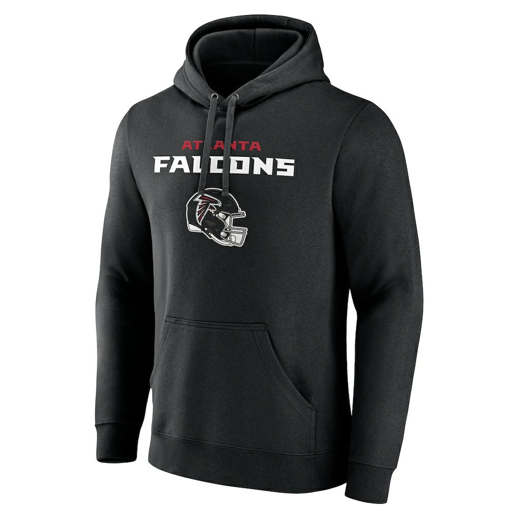 Atlanta Falcons Personalized Name & Number Team Wordmark Pullover Hoodie - Black - NFL