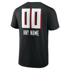 Atlanta Falcons Personalized Name & Number Team Wordmark T-Shirt - Black - NFL