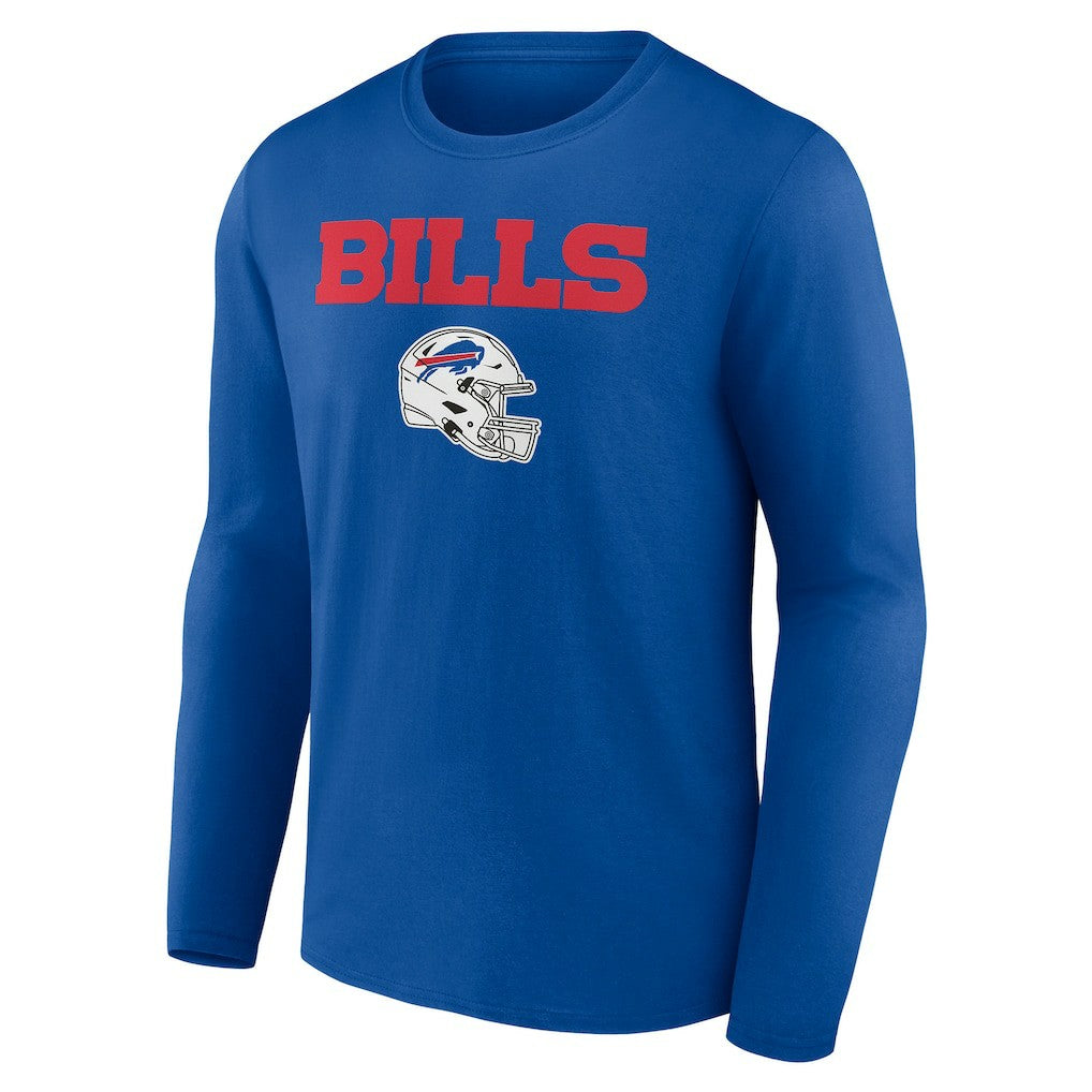 Buffalo Bills Personalized Name & Number Team Wordmark Long Sleeve T-Shirt - Royal - NFL