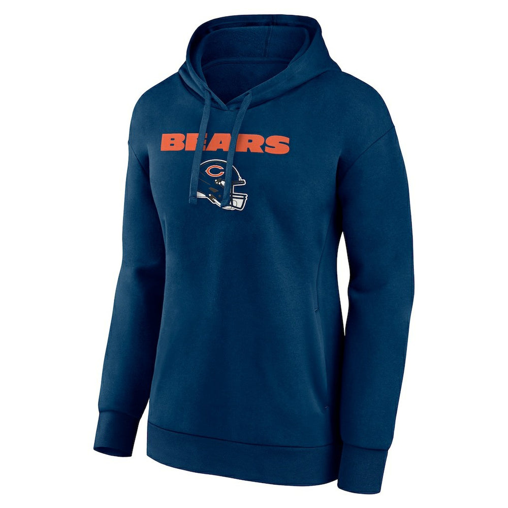 Chicago Bears Women's Personalized Name & Number Team Wordmark Pullover Hoodie - Navy - NFL