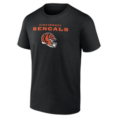 Cincinnati Bengals Personalized Name & Number Team Wordmark T-Shirt - Black - NFL