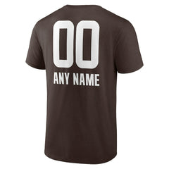 Cleveland Browns Personalized Name & Number Team Wordmark T-Shirt - Brown - NFL