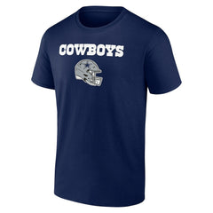 Dallas Cowboys Personalized Name & Number Team Wordmark T-Shirt - Navy - NFL