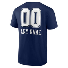 Dallas Cowboys Personalized Name & Number Team Wordmark T-Shirt - Navy - NFL