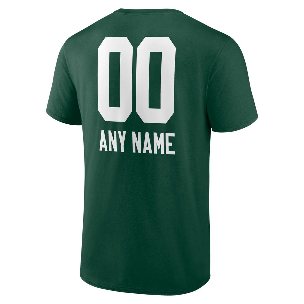 Green Bay Packers Personalized Name & Number Team Wordmark T-Shirt - Green - NFL