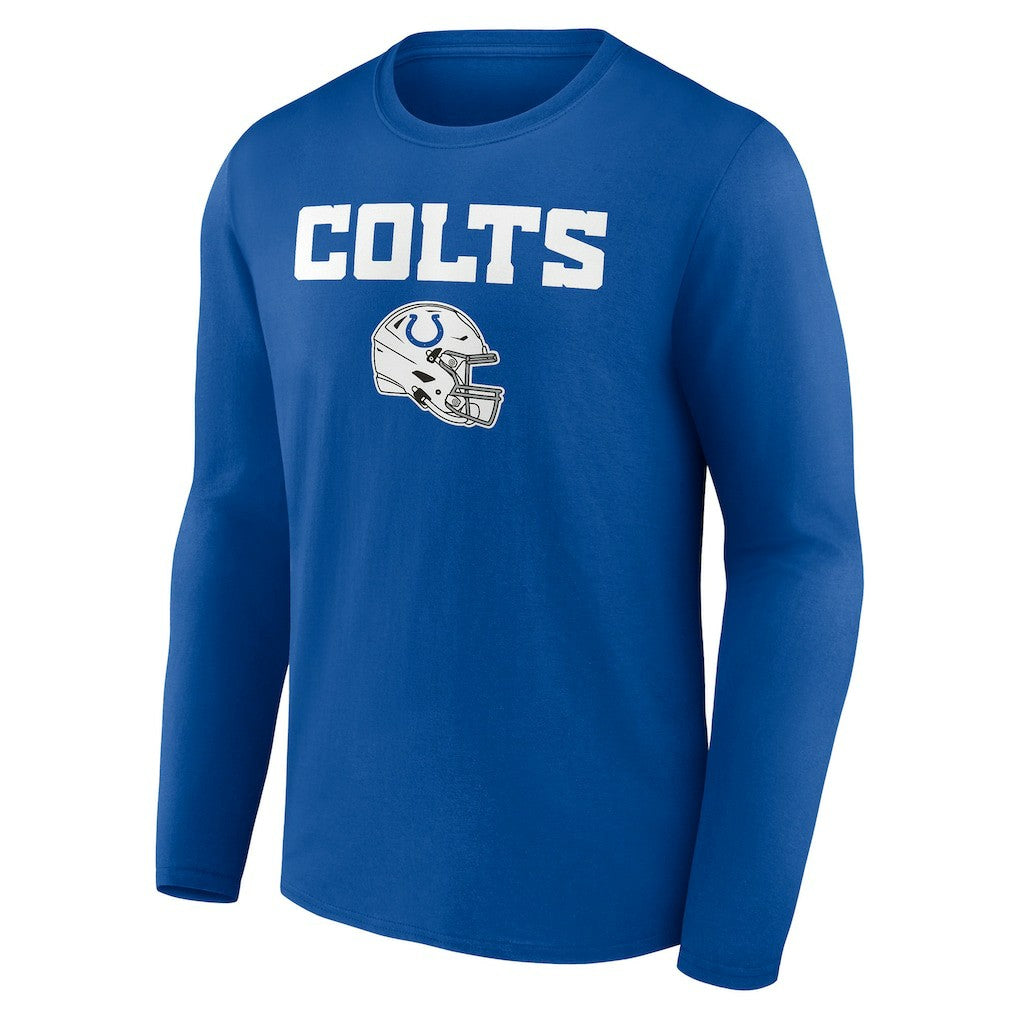 Indianapolis Colts Personalized Name & Number Team Wordmark Long Sleeve T-Shirt - Royal - NFL