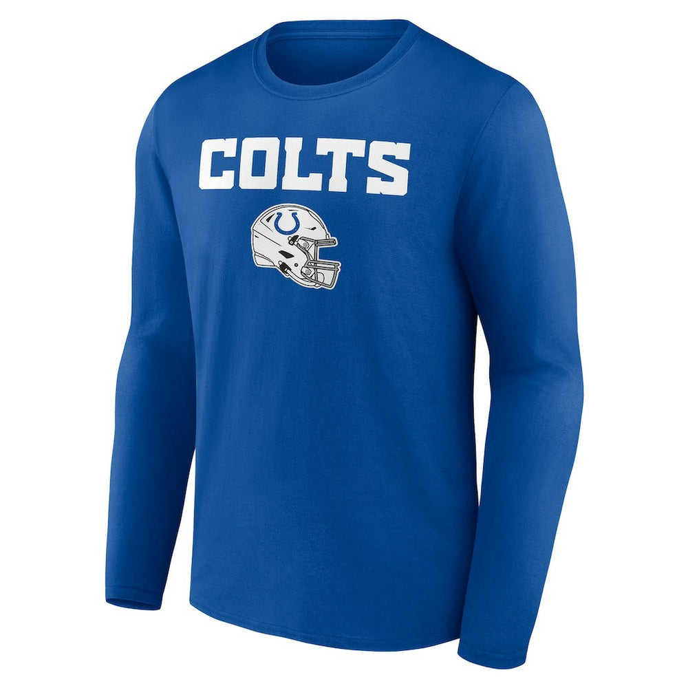 Indianapolis Colts Personalized Name & Number Team Wordmark Long Sleeve T-Shirt - Royal - NFL