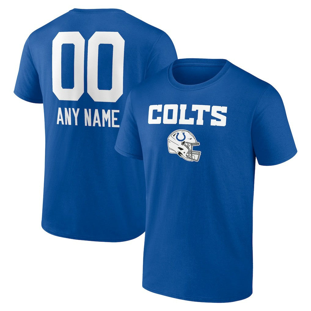 Indianapolis Colts Personalized Name & Number Team Wordmark T-Shirt - Royal - NFL