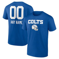 Indianapolis Colts Personalized Name & Number Team Wordmark T-Shirt - Royal - NFL