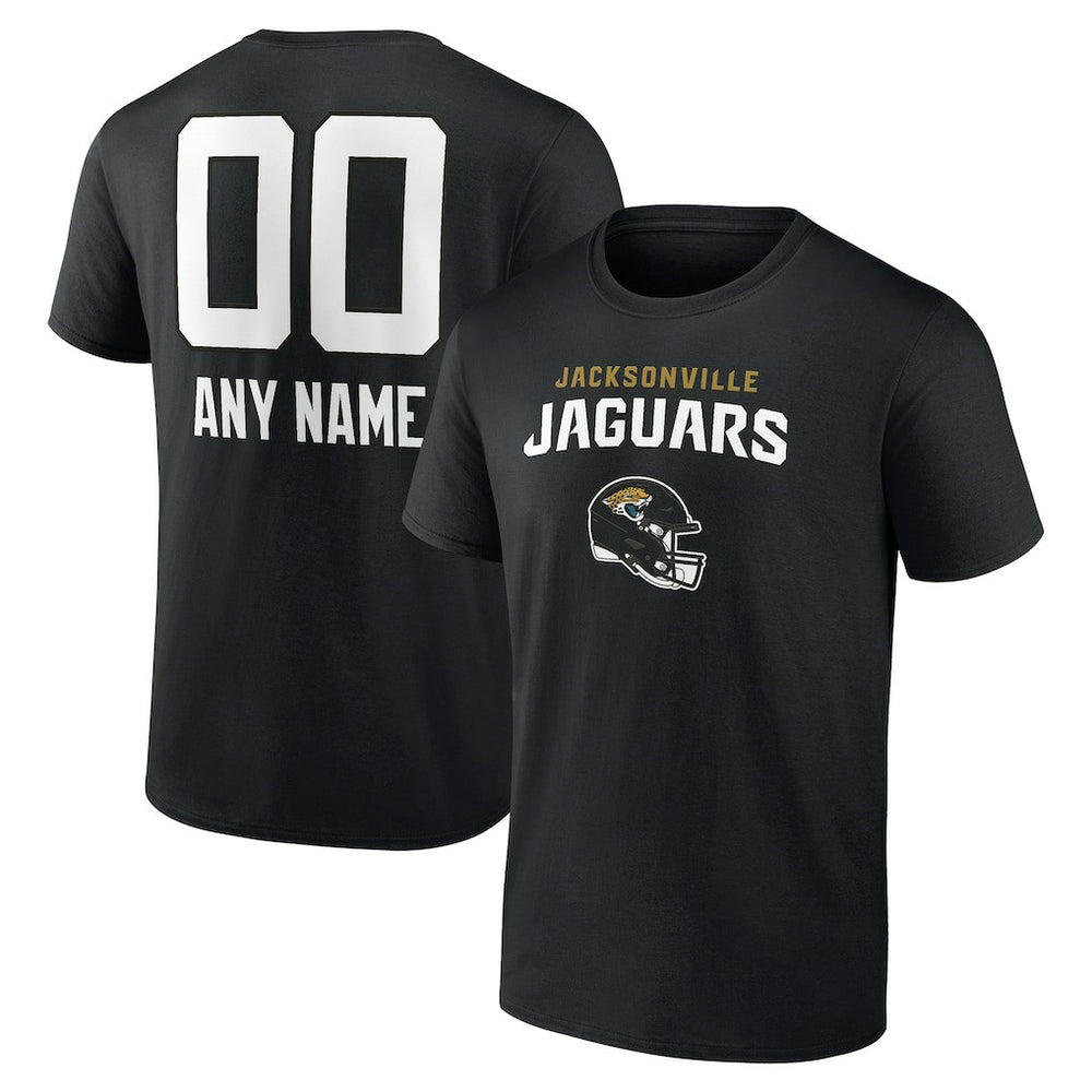 Jacksonville Jaguars Personalized Name & Number Team Wordmark T-Shirt - Black - NFL