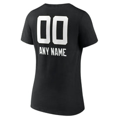 Jacksonville Jaguars Women's Personalized Name & Number Team Wordmark V-Neck T-Shirt - Black - NFL