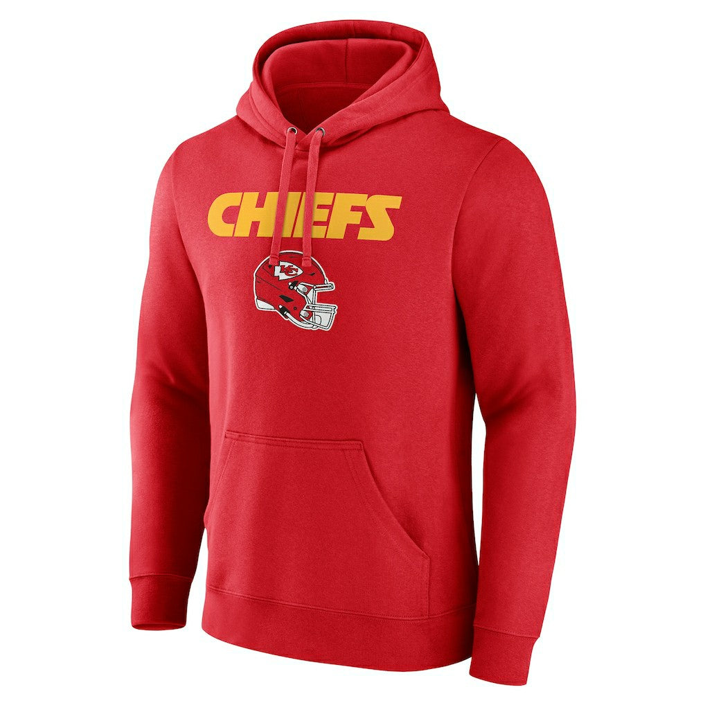 Kansas City Chiefs Personalized Name & Number Team Wordmark Pullover Hoodie - Red - NFL