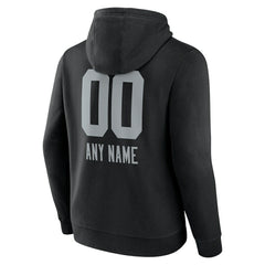 Las Vegas Raiders Personalized Name & Number Team Wordmark Pullover Hoodie - Black - NFL