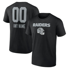 Las Vegas Raiders Personalized Name & Number Team Wordmark T-Shirt - Black - NFL
