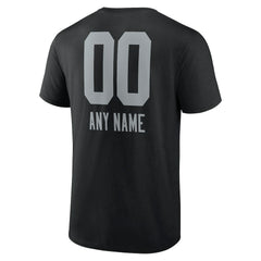 Las Vegas Raiders Personalized Name & Number Team Wordmark T-Shirt - Black - NFL