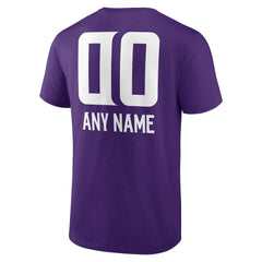 Minnesota Vikings Personalized Name & Number Team Wordmark T-Shirt - Purple - NFL