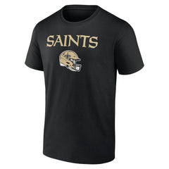 New Orleans Saints Personalized Name & Number Team Wordmark T-Shirt - Black - NFL