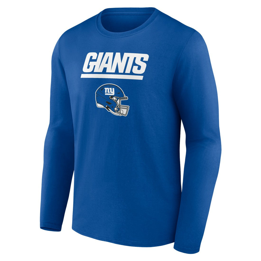 New York Giants Personalized Name & Number Team Wordmark Long Sleeve T-Shirt - Royal - NFL