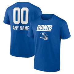 New York Giants Personalized Name & Number Team Wordmark T-Shirt - Royal - NFL